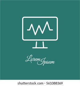 Web line icon. Pulse monitoring.