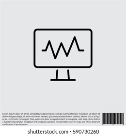 Web line icon. Pulse monitoring.