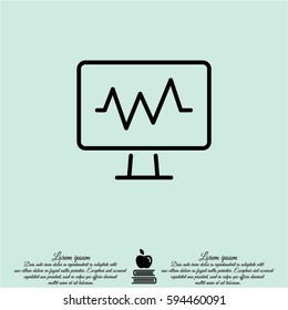 Web line icon. Pulse monitoring.