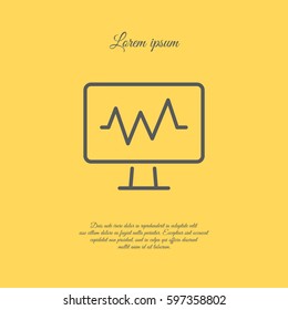 Web line icon. Pulse monitoring.