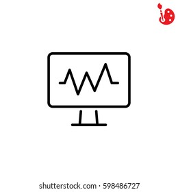 Web line icon. Pulse monitoring.
