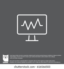 Web line icon. Pulse monitoring.