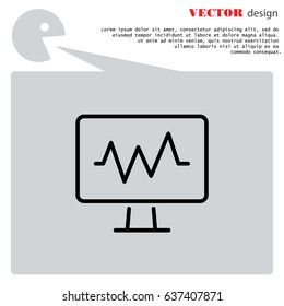 Web line icon. Pulse monitoring.