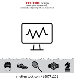 Web line icon. Pulse monitoring.