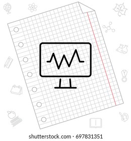 Web line icon. Pulse monitoring.