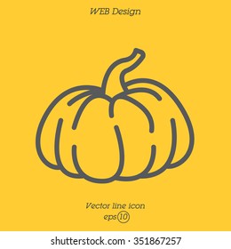 Web line icon. Pumpkin