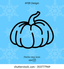Web line icon. Pumpkin