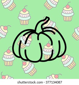 Web line icon. Pumpkin
