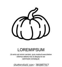 Web line icon. Pumpkin