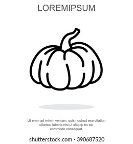 Web line icon. Pumpkin