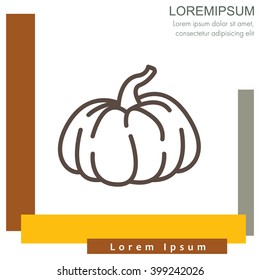 Web line icon. Pumpkin