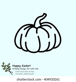 Web line icon. Pumpkin