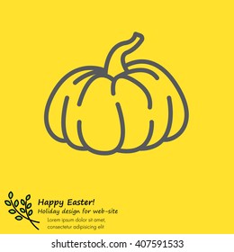 Web line icon. Pumpkin