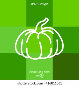 Web line icon. Pumpkin