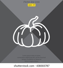 Web line icon. Pumpkin