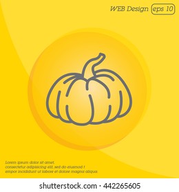 Web line icon. Pumpkin
