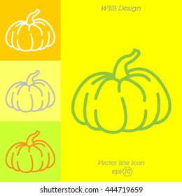 Web line icon. Pumpkin