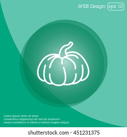 Web line icon. Pumpkin