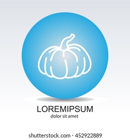 Web line icon. Pumpkin