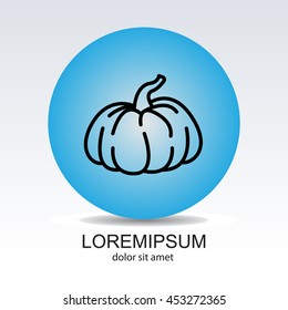 Web line icon. Pumpkin