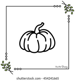 Web line icon. Pumpkin