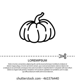 Web line icon. Pumpkin