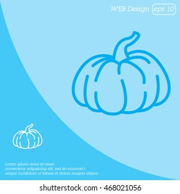 Web line icon. Pumpkin