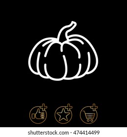 Web line icon. Pumpkin