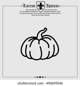Web line icon. Pumpkin