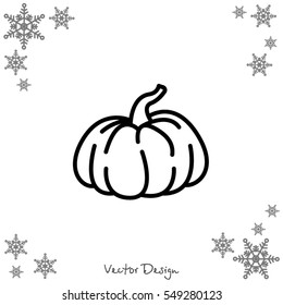 Web line icon. Pumpkin
