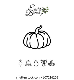 Web line icon. Pumpkin