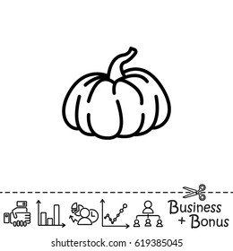 Web line icon. Pumpkin
