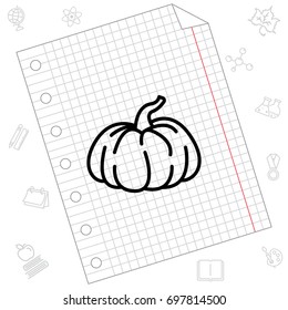 Web line icon. Pumpkin
