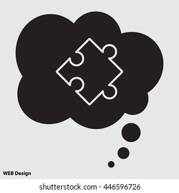 Web line icon. Puzzle