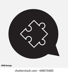Web line icon. Puzzle
