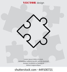 Web line icon. Puzzle