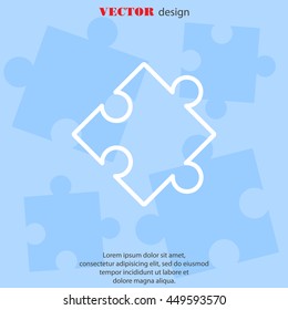 Web line icon. Puzzle