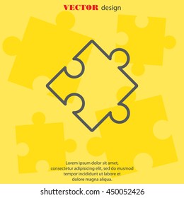 Web line icon. Puzzle