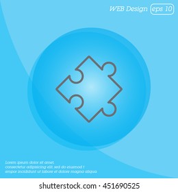 Web line icon. Puzzle
