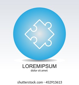 Web line icon. Puzzle