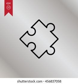 Web line icon. Puzzle