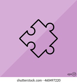 Web line icon. Puzzle