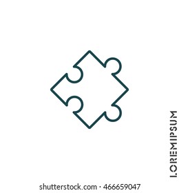 Web line icon. Puzzle