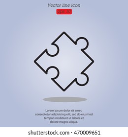 Web line icon. Puzzle
