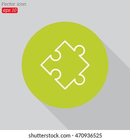 Web line icon. Puzzle