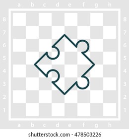 Web line icon. Puzzle