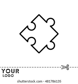 Web line icon. Puzzle