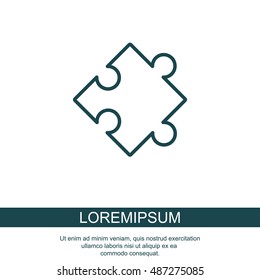 Web line icon. Puzzle