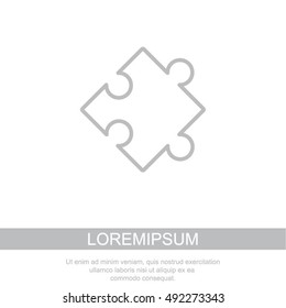 Web line icon. Puzzle