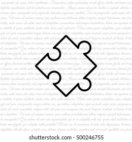 Web line icon. Puzzle